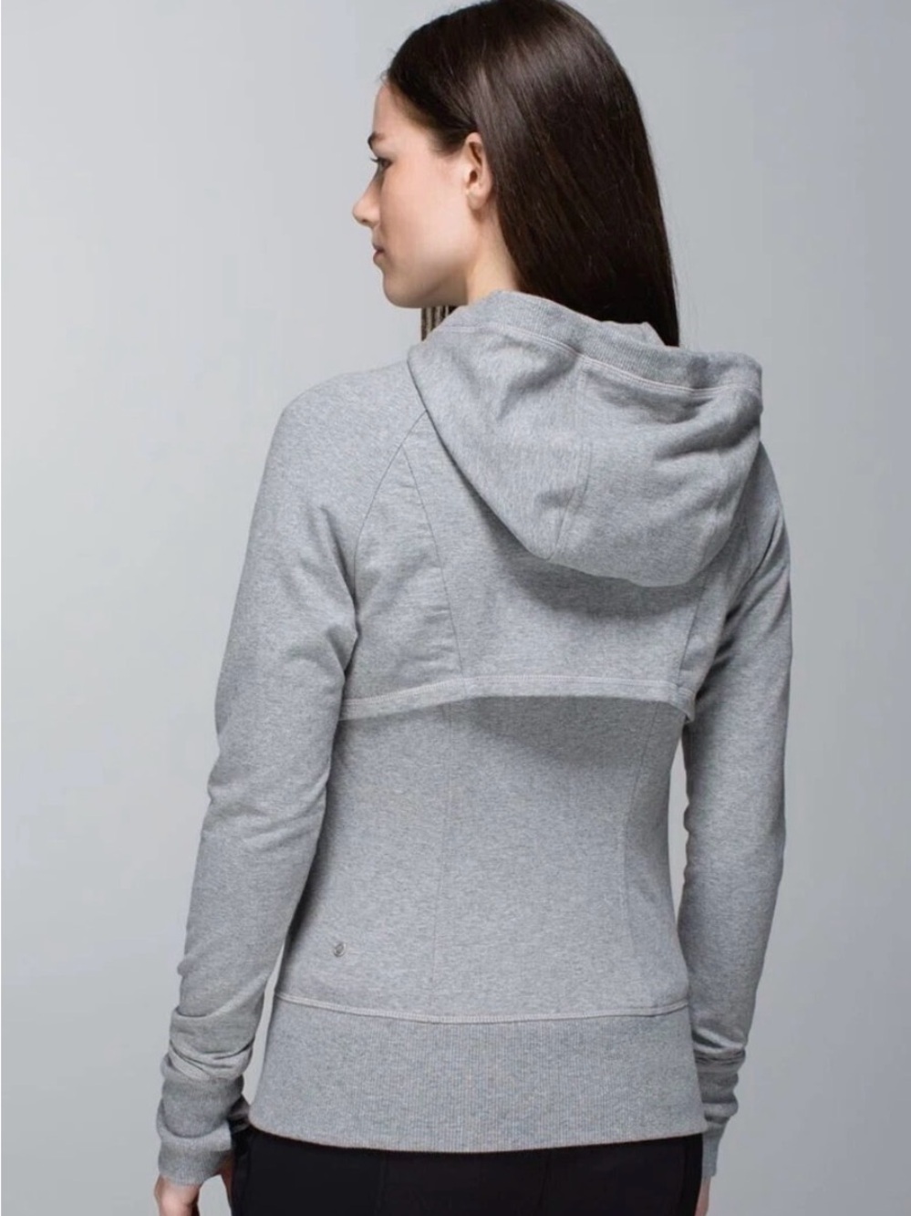 LULULEMON AFTER ASANA HOODIE HEATHERED MEDIUM GREY SIZE 4